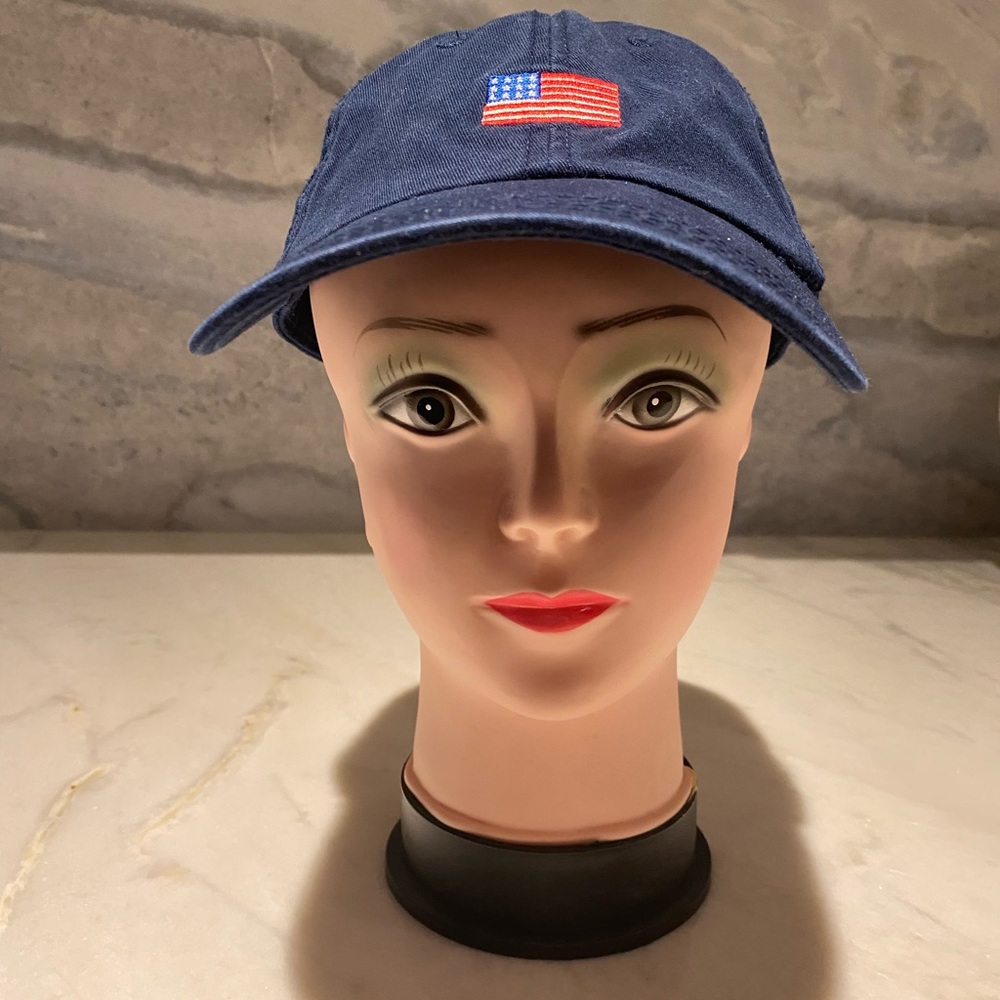 Cotton navy blue baseball hat American flag